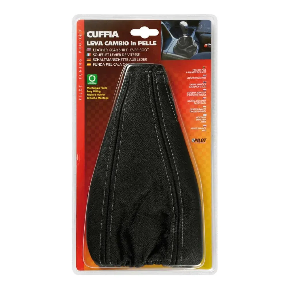 Lampa Cuffia leva cambio pelle nera