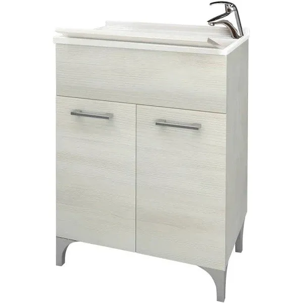 Lavatoio legno cm.60x50 rovere bianco