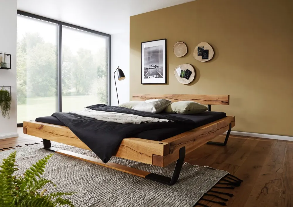 Letto Beam 160x200 rovere selvatico oliato naturale OSLO