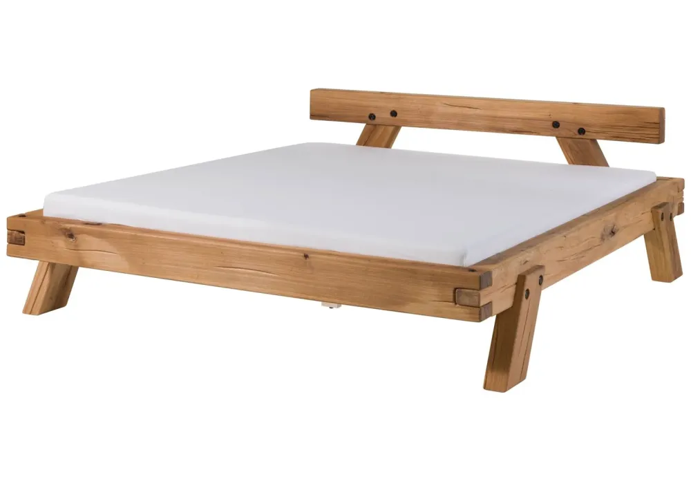 Letto su trave 140x200 rovere selvatico oliato naturale BERGEN