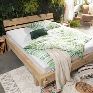Letto su trave rovere 180x200 ROVERE CUORE oliato naturale