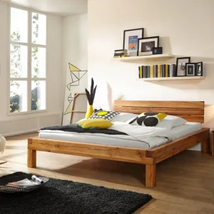 Letto su trave rovere selvatico 140x200x88,5 oliato naturale KRAKAU