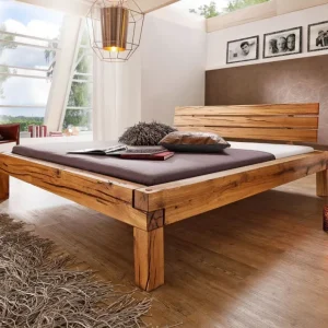 Letto su trave rovere selvatico 180x200x88,5 oliato naturale KRAKAU