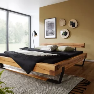 Letto su trave rovere selvatico 200x200 oliato naturale OSLO