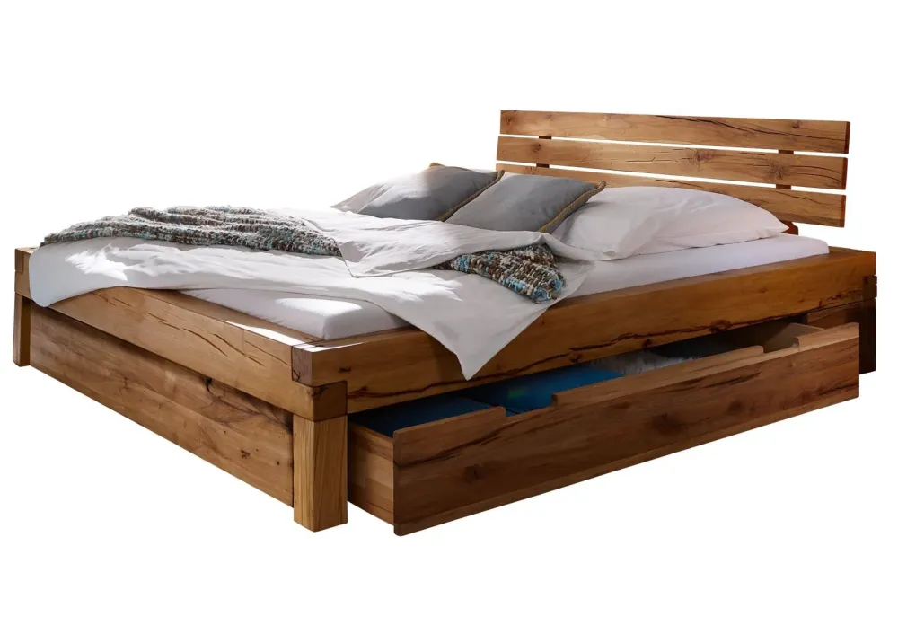 Letto trave rovere travi 160x200 KRAKAU