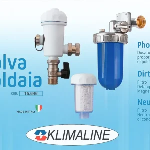 Kit Salvacaldia Klimaline con Defangatore + Dosatore polifosfati + Neutralizzatore di condensa