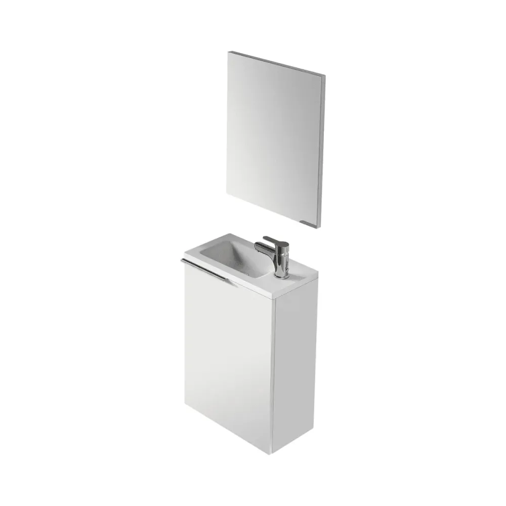 Kit mobile da bagno sospeso "Elvan" 1 anta con lavabo resina