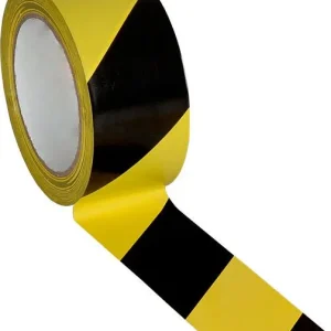 Nastro segnaletico per pavimenti Eichner saldo per incollaggio e marcatura per interni passabile buona presa giallo/nero 9...