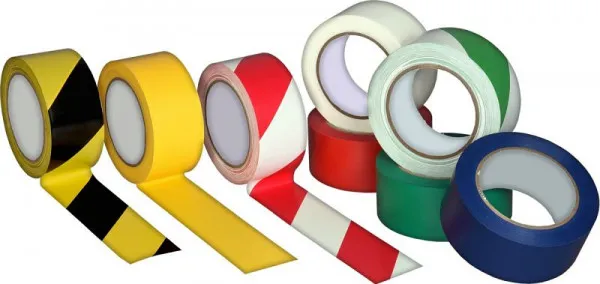 Nastro segnaletico per pavimenti Eichner saldo per incollaggio e marcatura per interni passabile buona presa giallo/nero 9...