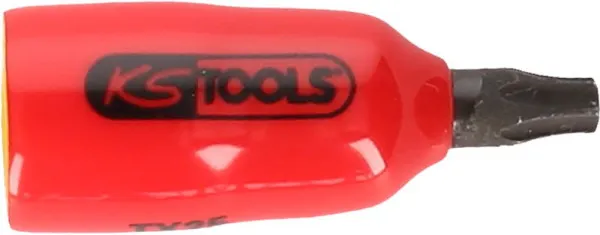 Bussola portainserti KS Tools 1/4" con isolamento protettivo per viti Torx T8 117.2471
