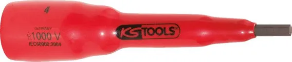 Bussola KS Tools da 3/8" con isolamento protettivo per viti esagono incassato 4 mm lunghezza 82 mm 117.3861