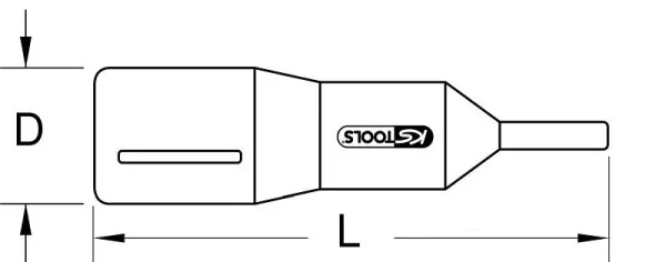 Bussola KS Tools da 3/8" con isolamento protettivo per viti esagono incassato 4 mm lunghezza 82 mm 117.3861