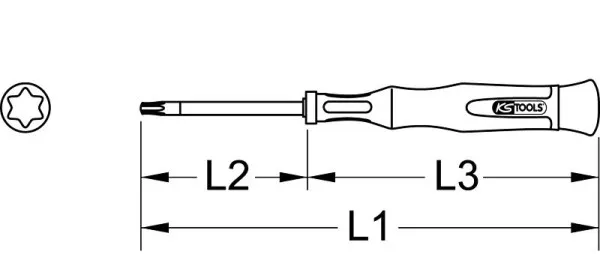 Cacciavite per meccanica di precisione KS Tools Torx T6 500.7112