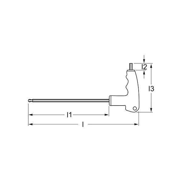 Cacciavite piegato MATADOR con impugnatura T 3 mm 0445 0030