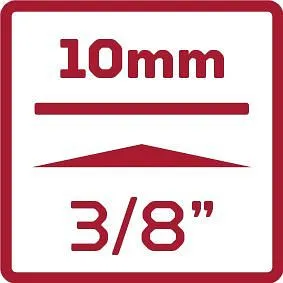 GEDORE maniglia T rossa con cursore 3/8 lunghezza 200mm 3300242