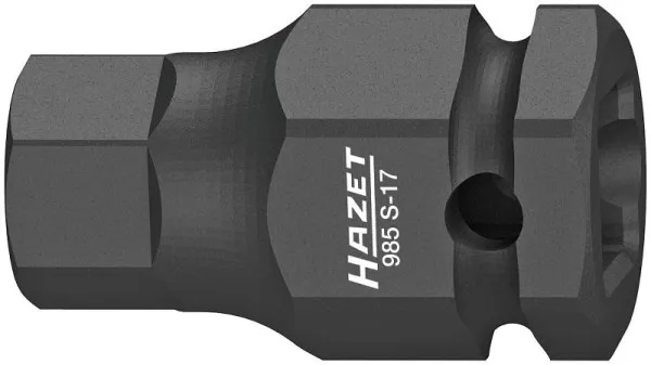 Impatto Hazet presa per cacciavite per cacciavite macchina quadro cavo 125 mm profilo con esagono incassato 17 mm limitato...
