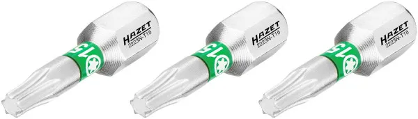 Punta Hazet esagono pieno 6.3 (1/4 pollice) profilo interno TORX® T15 numero di utensili: 3 misura cruciale: T15 2223N-T15/3