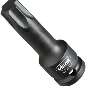 Punta per avvitatore percussione VIGOR cava quadrata 125 mm (1/2 pollice) profilo TORX interno T70 V7017-T70