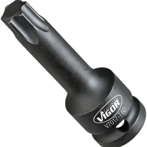 Punta per avvitatore percussione VIGOR cava quadrata 125 mm (1/2 pollice) profilo TORX interno T60 V7017-T60