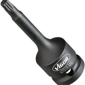 Punta per avvitatore percussione VIGOR cava quadrata 125 mm (1/2 pollice) profilo scanalato interno XZN M6 V7018-M6