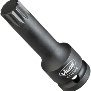Punta per avvitatore percussione VIGOR cava quadrata 125 mm (1/2 pollice) profilo scanalato interno XZN M16 V7018-M16