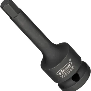Punta per avvitatore percussione VIGOR cava quadrata 125 mm (1/2 pollice) profilo esagonale interno 8 mm V7019-H8