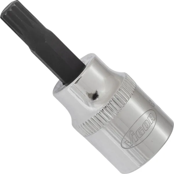 Punta per cacciavite VIGOR cava quadrata da 10 mm (3/8 pollici) profilo scanalato interno XZN M6 lunghezza: 48 mm per funz...