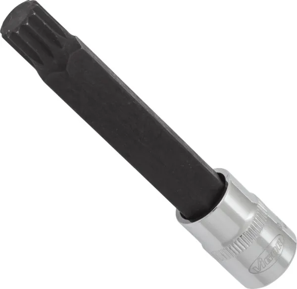 Punta per cacciavite VIGOR cava quadrata da 10 mm (3/8 pollici) profilo scanalato interno XZN M12 lunghezza: 93 mm per fun...