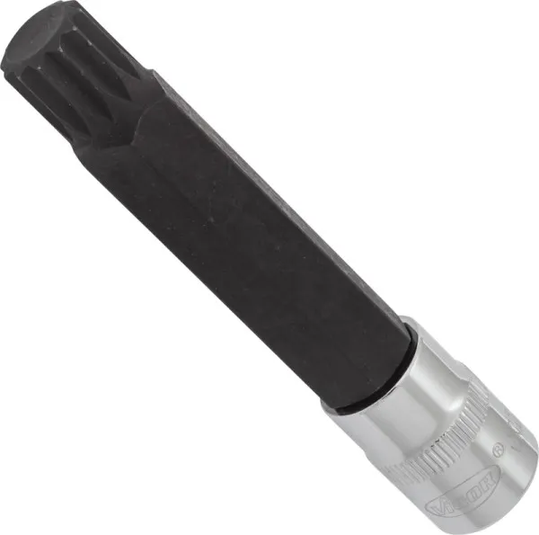 Punta per cacciavite VIGOR cava quadrata da 10 mm (3/8 pollici) profilo scanalato interno XZN M14 lunghezza: 93 mm per fun...