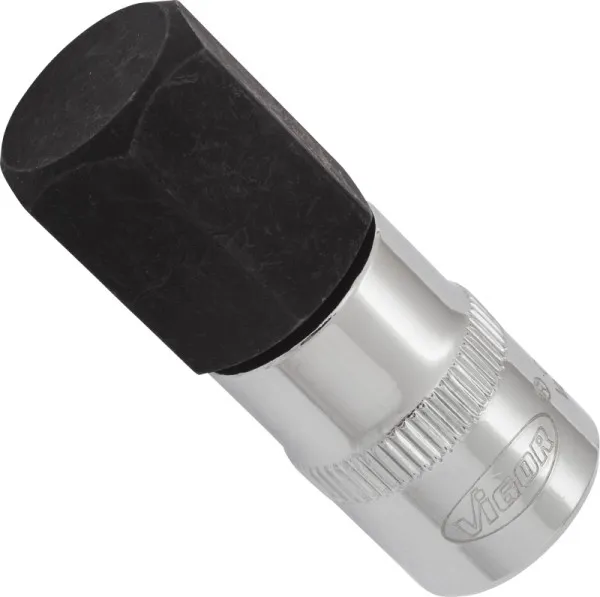 Punta per cacciavite VIGOR cava quadrata da 10 mm (3/8 pollici) profilo esagonale interno 17 mm V6139