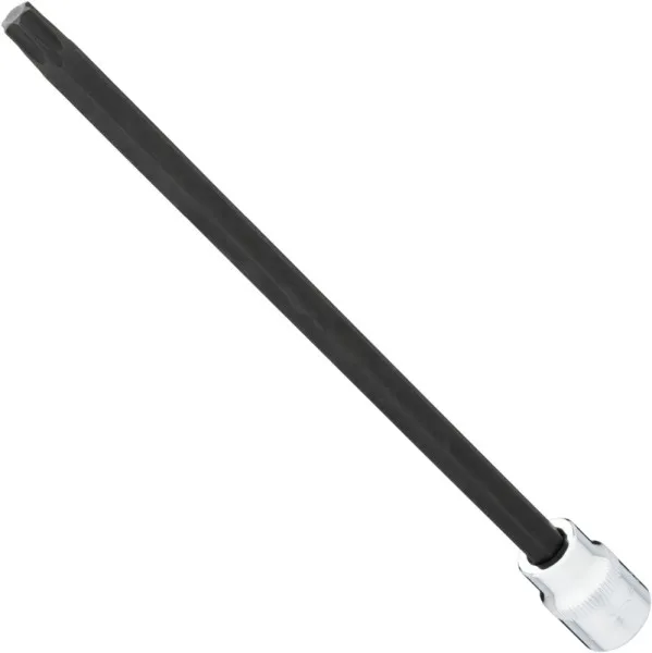 Punta per cacciavite VIGOR TORX cava quadra da 10 mm (3/8 pollici) profilo TORX interno T45 lunghezza: 193 mm per funziona...
