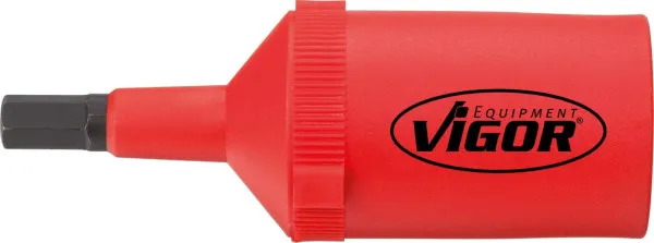 Punta per cacciavite VIGOR VDE cava quadrata 125 mm (1/2 pollice) profilo esagonale interno 5 mm V3339