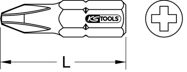 Punta KS Tools 5/16" PH 30mm PH1 911.5132
