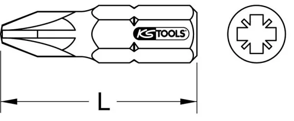 Punta KS Tools 5/16" PZ 30mm PZ1 911.5121