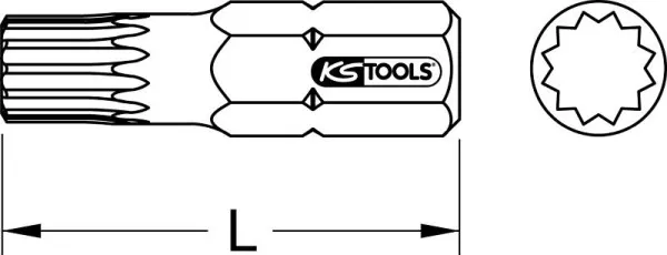 Punta KS Tools 5/16" XZN 30mm M4 911.5154