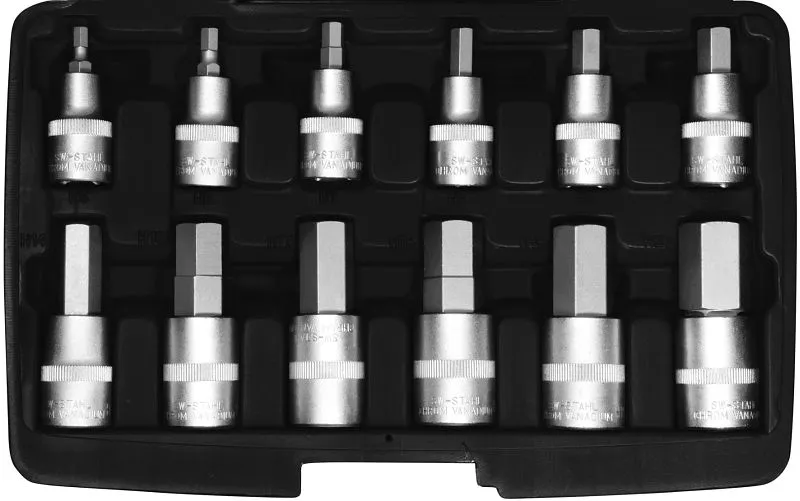 Punte per cacciavite SW-Stahl 1/2" esagono incassato 5-22 mm 12 pezzi 04950L