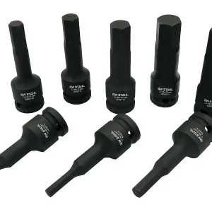 Punte per cacciavite SW-Stahl IMPACT 1/2" esagono incassato 5-19 mm 8 pezzi S5481