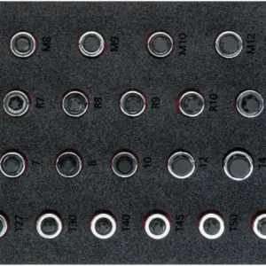 Set di punte per cacciavite VIGOR 5 - 19 M5 - M16 T20 - T70 numero di utensili: 36 V5099