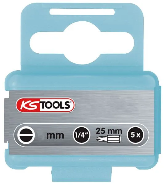 KS Tools Punta acciaio inossidabile da 1/4" taglio 25 mm 3 mm confezione da 5 910.2233