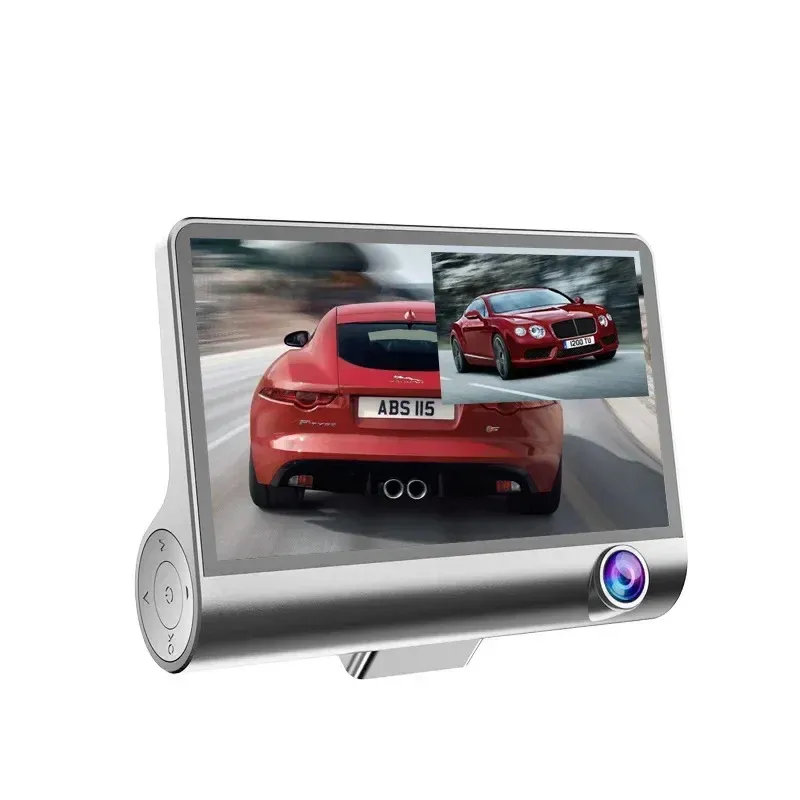 Telecamera da Cruscotto HD da 4" con Sensore G e Obiettivo Grandangolare 170° per Registrazione Anteriore, Posteriore e In...