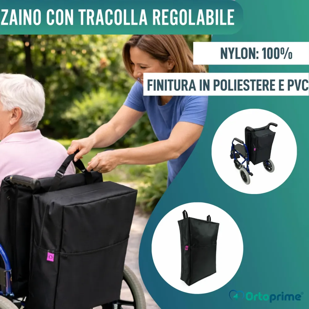 Zaino Posteriore per Sedia Rotelle | 8 Scomparti