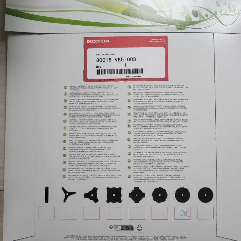 Lama sega 80 denti 255 mm - 80018-vk5-003 - per decespugliatore honda Made Italy