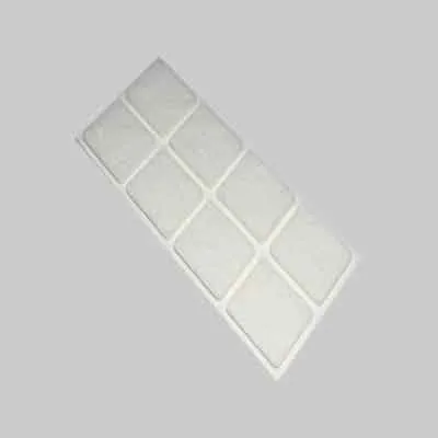 FELTRINI RETTANGOLARI mm 25x35 - Marrone - Blister 6 pezzi. Prezzo per Confezione.