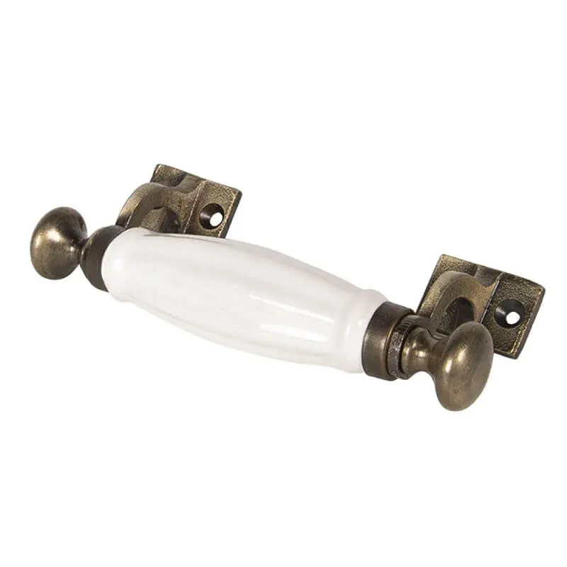 MANIGLIA POMELLO 64497 13*3 CM BIANCO CERAMICA