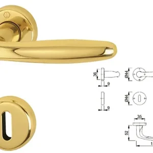 Maniglie Hoppe Roissy ottone. Prezzo per Pezzo.
