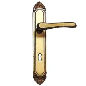 Maniglie ottone bronzato con placca. Prezzo per Pezzo.