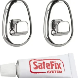 METALTEX - SET 2 GANCI ORBIT CROMATI SAFE-FIX