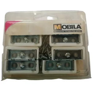 MOBILA - 8 GIUNZIONI TRAPEZOIDALI PLASTICA E METALLO 4X2cm