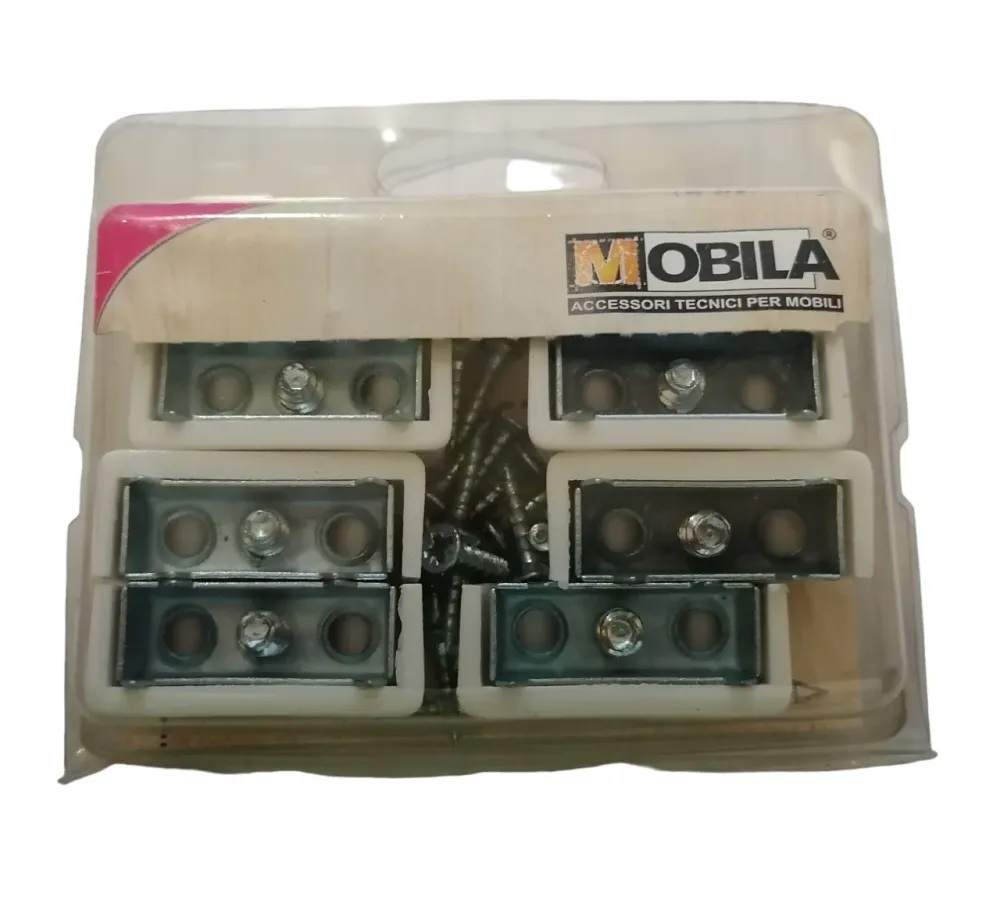 MOBILA - 8 GIUNZIONI TRAPEZOIDALI PLASTICA E METALLO 4X2cm
