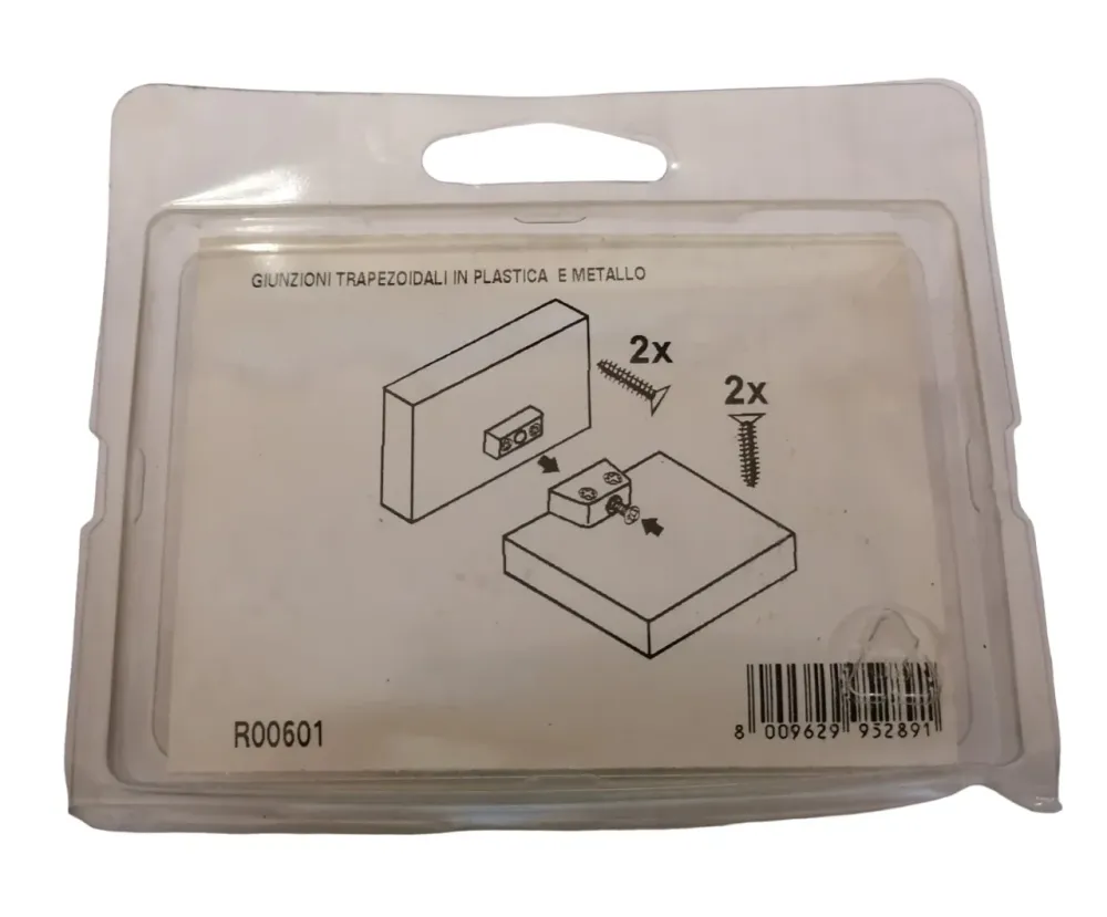 MOBILA - 8 GIUNZIONI TRAPEZOIDALI PLASTICA E METALLO 4X2cm